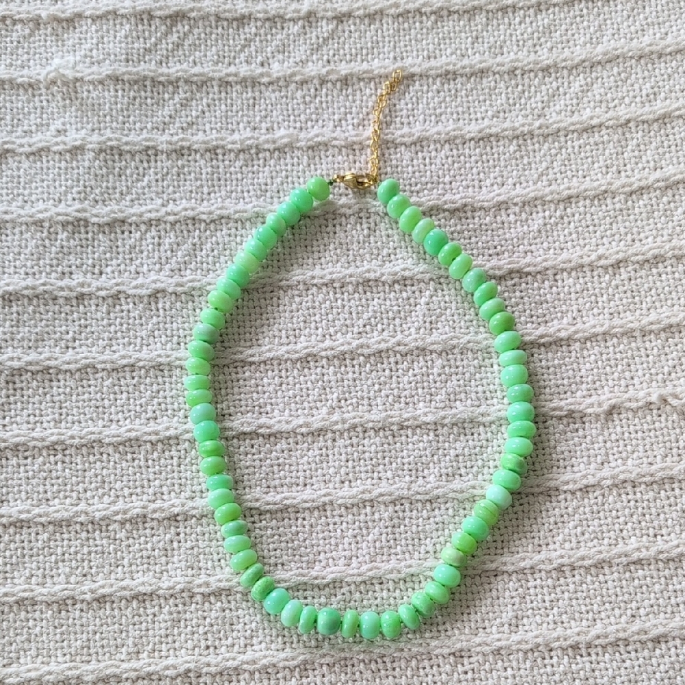 Anokhi Green Dyed Peruvian Opal Necklace